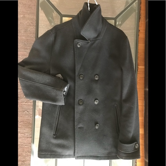 Topman Wool Coat Heavy Winter Double Breasted - Picture 3 of 8